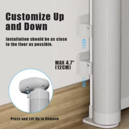 Start and Drive S&d, Retractable Baby Gate 87Cm X 130 Cm Stair Safety Gate Roll For Babies And Pets, Dogs, Extendable Barrier Gates (Grey) - thumbnail 7