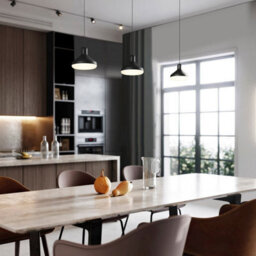 Luminosa Lighting Luminosa Antaras 3 Light Linear Pendant, 24W Led, 3000K, 1770Lm, Black, 3Yrs Warranty - thumbnail 5