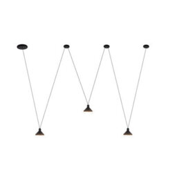 Luminosa Lighting Luminosa Antaras 3 Light Linear Pendant, 24W Led, 3000K, 1770Lm, Black, 3Yrs Warranty - thumbnail 1
