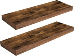 HOOBRO Floating Shelves, Set Of 2, Wall Mounted Shelves, Decorative Wall Shelf With Length 60 Cm, Wall Display Racks, Invisible Brackets, - thumbnail 5