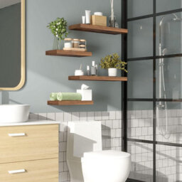 HOOBRO Floating Shelves, Set Of 2, Wall Mounted Shelves, Decorative Wall Shelf With Length 60 Cm, Wall Display Racks, Invisible Brackets, - thumbnail 2