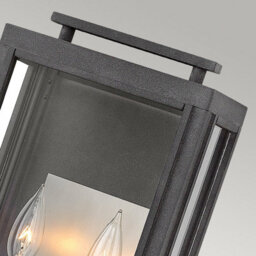 Luminosa Lighting Elstead Hinkley Sutcliffe Outdoor 2 Light Wall Lantern Aged Zinc Ip44 - thumbnail 3