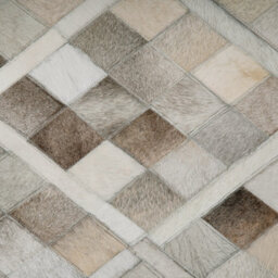 Beliani Rug Hirka Grey 140 X 200 Cm Leather - thumbnail 6