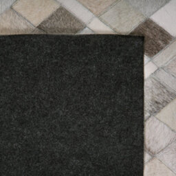 Beliani Rug Hirka Grey 140 X 200 Cm Leather - thumbnail 5