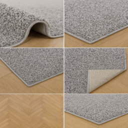 Uetian Silver Small Shaggy Rug 80X150 Cm 5Cm Pile Thickness Soft Texture Cozy Feel For Home Living Room Bedroom - thumbnail 8
