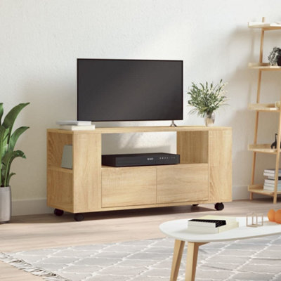 Vidaxl Tv Cabinet Sonoma Oak 102X34.5X43 Cm Engineered Wood - image 1
