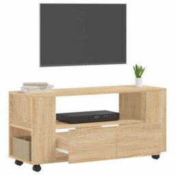 Vidaxl Tv Cabinet Sonoma Oak 102X34.5X43 Cm Engineered Wood - thumbnail 4