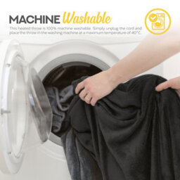 Monhouse Heated Throw - Electric Blanket - Digital Controller - 9Hr Timer, 9 Heat Settings - Single 130X160Cm - Black - thumbnail 4