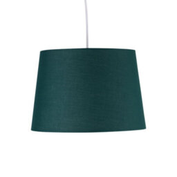 First Choice Lighting Dark Green Cotton 28Cm Tapered Cylinder Pendant Or Lamp Shade - thumbnail 2