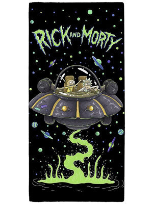 Rick And Morty Ufo 100% Cotton Towel - image 1