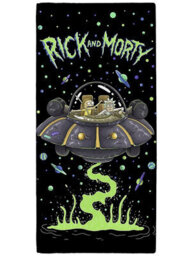 Rick And Morty Ufo 100% Cotton Towel - thumbnail 1