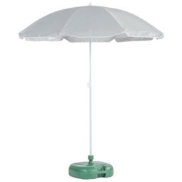 Harbour Housewares Metal Beach Parasol & Base Set - 1.74 X 1.93M - Grey/green - thumbnail 1
