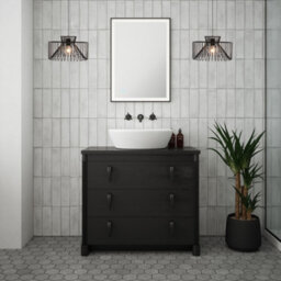 Bubly Bathrooms Avon E27 Ip44 Black Metal Cage Pendant Light - Adjustable 1M Flex, Perfect For Bathroom & Kitchen - thumbnail 2