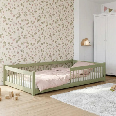 Arte Junior Olive 120 X 200Cm European Small Double Low Bed - Foam/bonnell Mattress Included - image 1