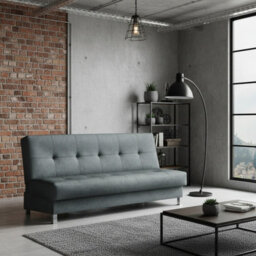 Enduro Xi Click Clack Sofa Bed Wooden Frame Foam Mattress Ideal For Living Room 195X90X85 Cm Graphite - thumbnail 1
