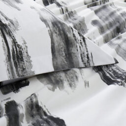 Ameha Print Duvet Cover 3Piece Set With Matching Pillowcase Microfiber Quilt Cover Grey Stripe Pattern (Super King 260X220Cm) - thumbnail 9