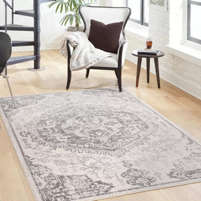 Xample Nova Medallion Ivory Rug 200 X 290 Cm Machine Woven Polypropylene Rug, Durable Neutral Design, Made In Turkey - image 1
