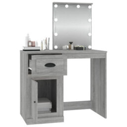 Walplus Dressing Table With Led Grey Sonona 90X50X132.5 Cm Engineered Wood - thumbnail 5