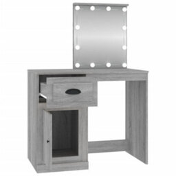 Walplus Dressing Table With Led Grey Sonona 90X50X132.5 Cm Engineered Wood - thumbnail 7