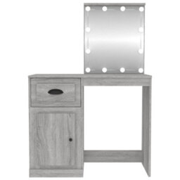 Walplus Dressing Table With Led Grey Sonona 90X50X132.5 Cm Engineered Wood - thumbnail 6