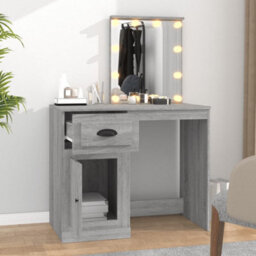 Walplus Dressing Table With Led Grey Sonona 90X50X132.5 Cm Engineered Wood - thumbnail 3