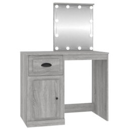 Walplus Dressing Table With Led Grey Sonona 90X50X132.5 Cm Engineered Wood - thumbnail 2