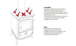 Sundaze 2 Blade Black Eco Friendly Heat Powered Stove Fan For Wood Log Burner Fireplace - thumbnail 5