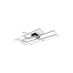 Luminosa Lighting Luminosa Tiny Integrated Led Semi Flush Ceiling Light Matt Black 3X Led Dimmable 2700-6000K Remote Control Tuya Smart - thumbnail 9