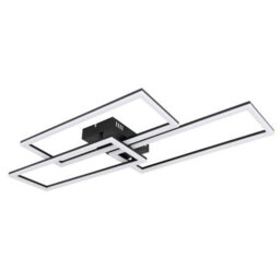 Luminosa Lighting Luminosa Tiny Integrated Led Semi Flush Ceiling Light Matt Black 3X Led Dimmable 2700-6000K Remote Control Tuya Smart - thumbnail 2