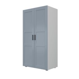 Atomia Modern Matt Dusk Blue Tall Double Wardrobe (H)1875mm (W)750mm (D)580mm - thumbnail 2
