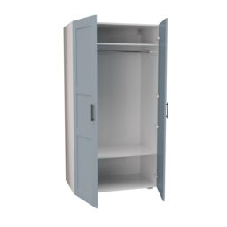 Atomia Modern Matt Dusk Blue Tall Double Wardrobe (H)1875mm (W)750mm (D)580mm - thumbnail 4