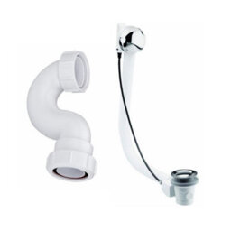 Homestylestore White Bathroom Single Ended Bath With Folding Screen, Side Panel, Waste And Trap 1800 X 800mm - thumbnail 4