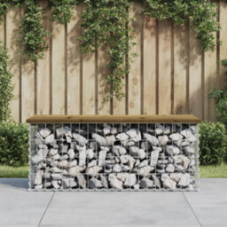 Walplus Garden Bench Gabion Design 103X44X42 Cm Impregnated Wood Pine - thumbnail 1
