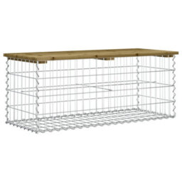 Walplus Garden Bench Gabion Design 103X44X42 Cm Impregnated Wood Pine - thumbnail 5