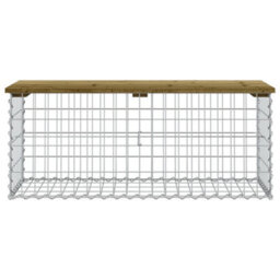 Walplus Garden Bench Gabion Design 103X44X42 Cm Impregnated Wood Pine - thumbnail 3