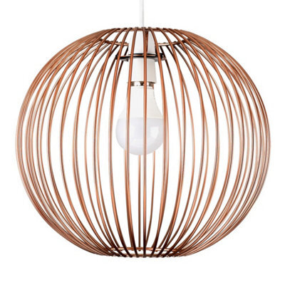 Valuelights Faraday Copper Ceiling Pendant Shade And B22 Gls Led 6W Warm White 3000K Bulb - image 1