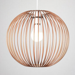 Valuelights Faraday Copper Ceiling Pendant Shade And B22 Gls Led 6W Warm White 3000K Bulb - thumbnail 3