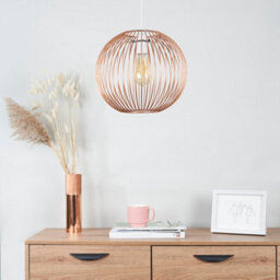 Valuelights Faraday Copper Ceiling Pendant Shade And B22 Gls Led 6W Warm White 3000K Bulb - thumbnail 4