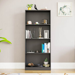Lassic Vida Designs Cambridge Black 4 Tier Large Bookcase Freestanding Shelving Unit (H)1400mm (W)600mm (D)235mm - thumbnail 5