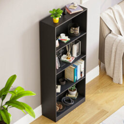 Lassic Vida Designs Cambridge Black 4 Tier Large Bookcase Freestanding Shelving Unit (H)1400mm (W)600mm (D)235mm - thumbnail 6