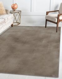 Luxury Faux Fur Taupe Fur Effect Medium Rug, (L)170Cm X (W)120Cm - thumbnail 4