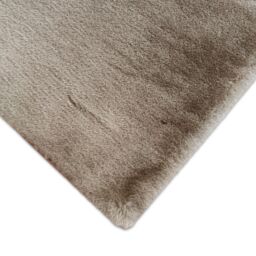 Luxury Faux Fur Taupe Fur Effect Medium Rug, (L)170Cm X (W)120Cm - thumbnail 3
