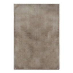 Luxury Faux Fur Taupe Fur Effect Medium Rug, (L)170Cm X (W)120Cm