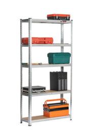 Rhino Racking 2 Bays - 180 X 90 X 30Cm - Galvanised - 5 Tier Boltless Heavy Duty Garage Shelving Unit - 1000Kg Load Weight - thumbnail 5