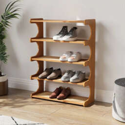 5 Tiers Shoe Rack Storage Wooden Shelf Unit Cabinet Organiser - thumbnail 5
