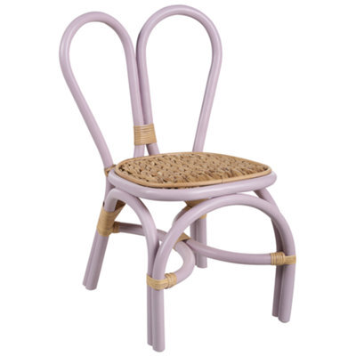Beliani Kids Chair Desimi Rattan Violet - image 1