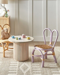 Beliani Kids Chair Desimi Rattan Violet - thumbnail 2