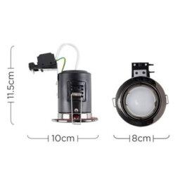 Valuelights Downlight Tiltable Fire Rated Black Chrome Ceiling Light Fitting Single Pack - thumbnail 7