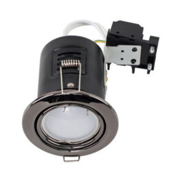Valuelights Downlight Tiltable Fire Rated Black Chrome Ceiling Light Fitting Single Pack - thumbnail 3