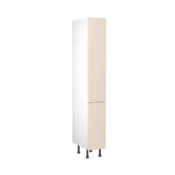 Kitchen Kit Larder Tall Unit With Pull Out Storage 300mm W/ Slab Cabinet Door - Super Gloss Cashmere - thumbnail 1